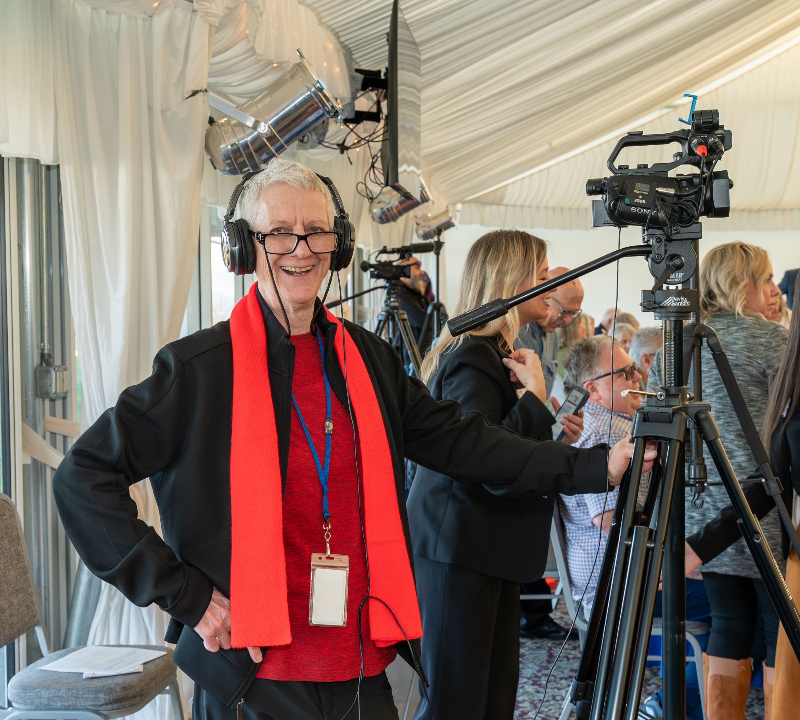 2026 State of the City (72) Photo: Digital Technician Holly Webb prepares to record address