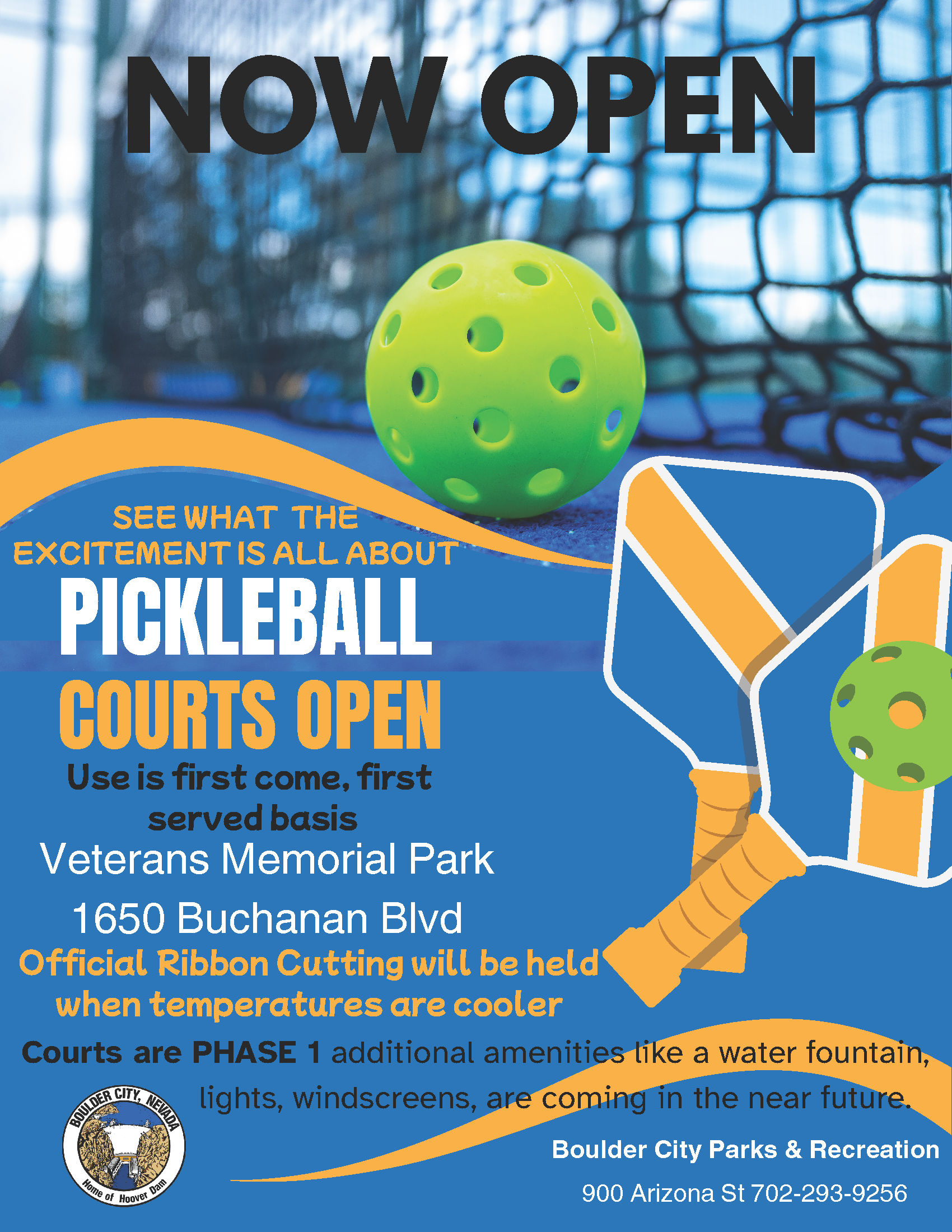 Pickleball Opening Flyer Pickleball Opening Flyer